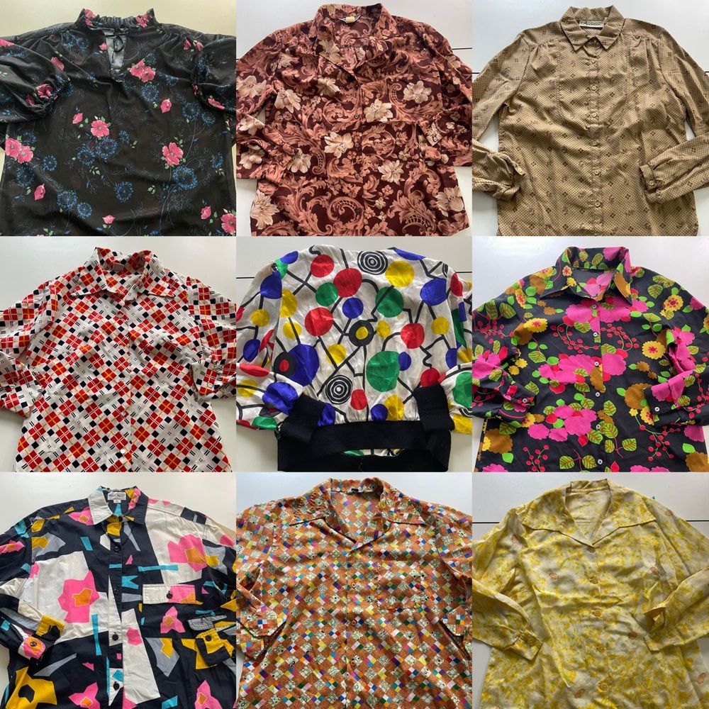 19 Vintage Women’s Psychedelic Maximalist psychedelic loud print